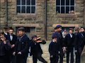 workers leaving spring bank mill nelson 1900