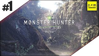 #1【三人称+1】ドンピシャ,ぺちゃんこ,鉄塔,標準のモンスターハンター：ワールド オープンベータ【MHW】