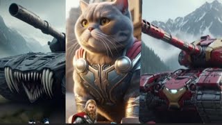 Superheros but British cat, blue whale.tank Avengers 💥Marvel & DC-All Characters #marvel  #avengers