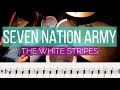 SEVEN NATION ARMY | THE WHITE STRIPES | DRUM COVER WITH DRUM SHEET MUSIC LESSON - HOW TO PLAY