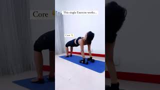 Get Rid Of Mommy Tummy | Single Exercise for Core, Glutes & Triceps after Pregnancy | #shorts #short