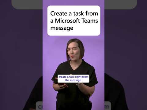 How to create a task from a Microsoft Teams message