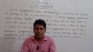 Summary ( civic Engagement) | Arif's English Academy