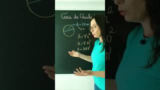 Como calcular a área de um círculo? @professoraangelamatematica #geometria #area