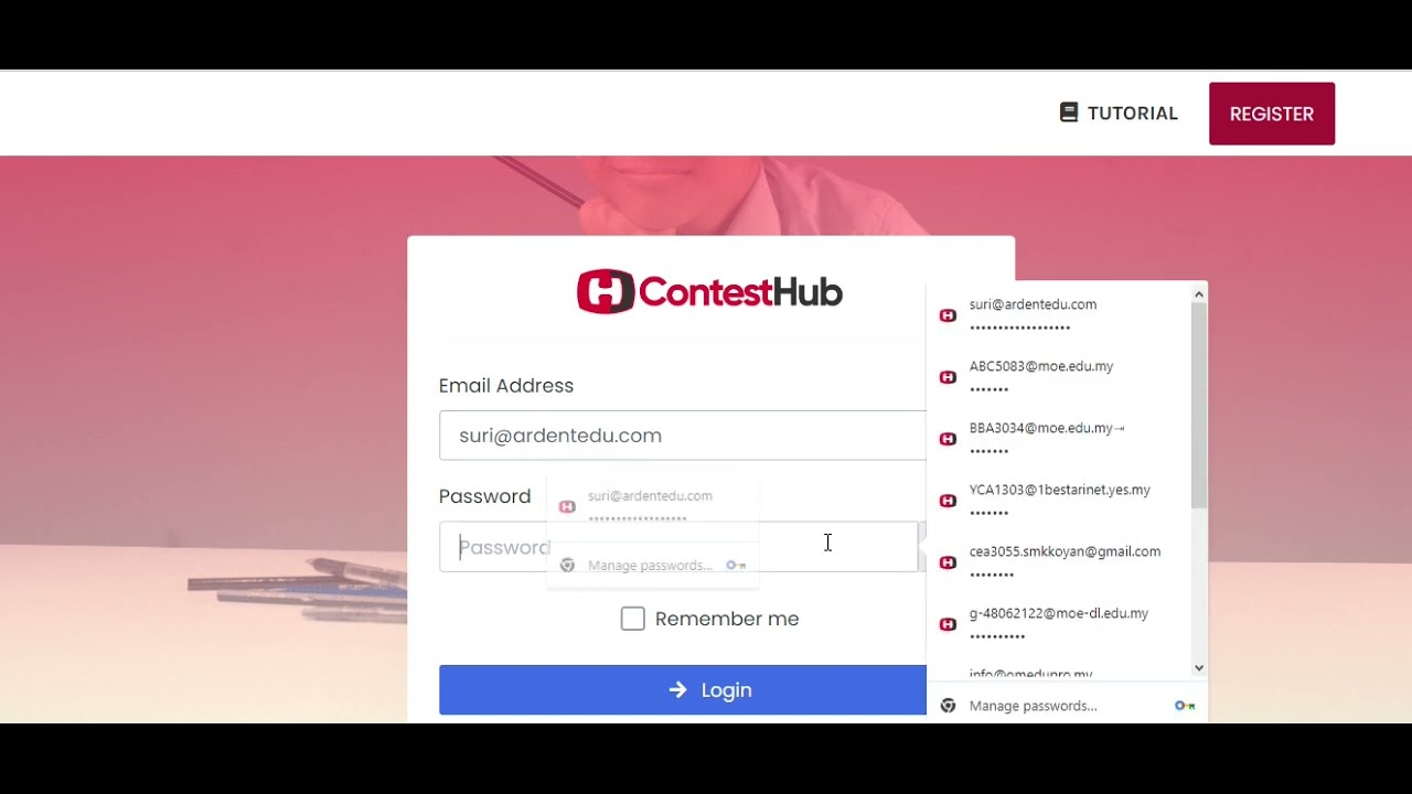 Contesthub Tutorial 5 Update Student Email Youtube