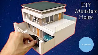 Wow ! Make a Cardboard House with Car Garage | DIY Miniature House