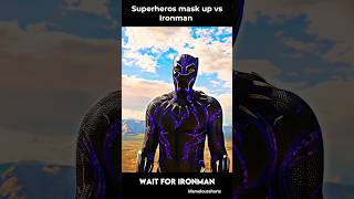Superheroes mask up vs ironman 😍 Wait for ironman❤ #shorts #viral #marvel #ironman