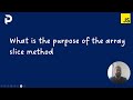 slice method in JavaScript || JavaScript Interview Questions  #js #coding #codebypc