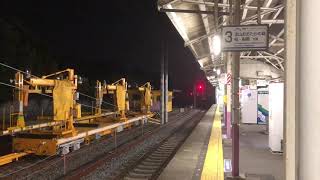 逆進入する列車  野田市駅3番線