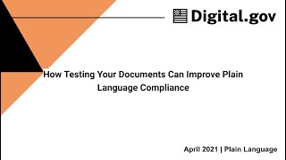 How Testing Your Documents Can Improve Plain Language Compliance