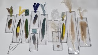 Upcycling clear plastic packaging to make feather tags or bookmarks