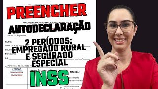 Como preencher a autodeclaração do agricultor com períodos de empregado rural e segurado especial