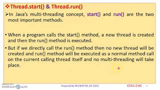 JAVA - MODULE 4 - TOPIC 11 - CREATING THREAD