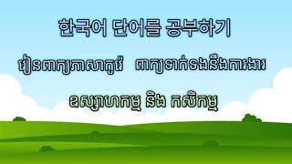 រៀនពាក្យភាសាកូរ៉េ 한국어 단어를 공부하기 / MNKR Learning