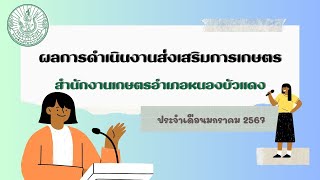 ผลการดำเนินงานส่งเสริมการเกษตร สำนักงานเกษตรอำเภอหนองบัวแดง ประจำเดือนมกราคม 2567