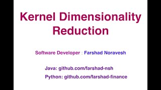Kernel dimension reduction