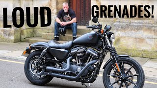 Review of Vance \u0026 Hines Mini Grenades! INSANE! Harley-Davidson Iron 883