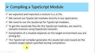 Module in typescript / import and export keywords in typescript to use module