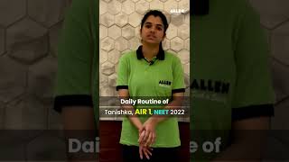 ➡️ Daily Routine of AIR-1 (NEET 2022) | Tanishka कैसे बनी NEET Topper? #shorts