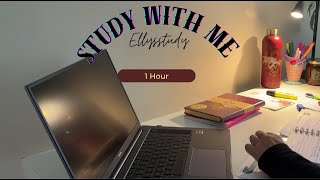 Study With Me 🌧️ | 1 Hour of Deep Focus with Relaxing Rain Sounds |Perfect for Studying&Productivity