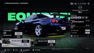 Nissan Skyline GT-R R34 A+ Class Race Build NFS Unbound