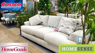 COSTCO HOMEGOODS HOMESENSE FURNITURE SOFAS ARMCHAIRS TABLES  SHOP WITH ME SHOPPING STORE WALKTHROUGH