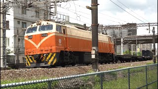 06/24/2022 台鐵 7502次 散裝貨列 本務E334電力機車 桃園通過 / TRA GE E42C leading manifest trian, Taoyuan pass through