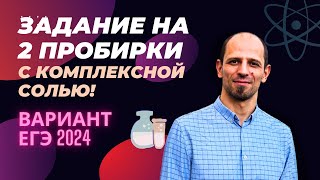 Как решать задание 6 на 2 пробирки из реального ЕГЭ 2024 с комплексной солью?