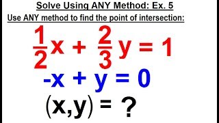 Algebra - Ch. 34: Solving System of Linear Equations (20 of 31) x=?, y=? ANY Method: Ex. 5