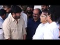 megastar chiranjeevi emotional moment chiranjeevi visuals @ director k vishwanath house