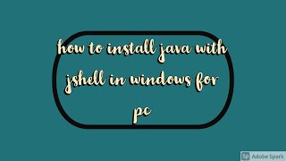 how to install java and jshell in windows