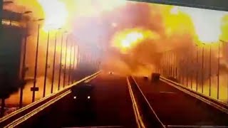 In un video il momento dell’esplosione sul ponte che collega Crimea e Russia