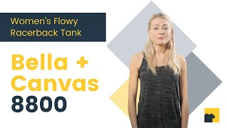 Bella + Canvas 8800 Women's Flowy Racerback Tank | Blankapparel.ca