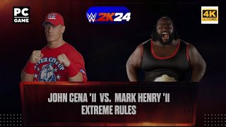 John Cena vs. Mark Henry – 2K24 at Bad Blood.