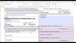 How to Fill Out USPS Form 1583 | How to Fill PS Form 1583 | Delaware Business Incorporators, Inc.