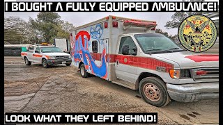 I bought a Fully Equipped Fire Rescue Ambulance! Look What They Left Behind!