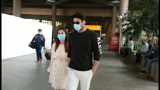 Shehnaaz Gill \u0026 Sidharth Shukla Spotted At Mumbai Airport || Back From Shooting