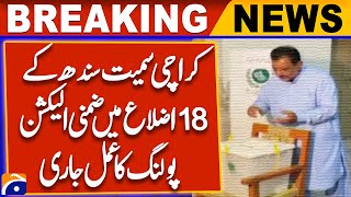 By-election polling process has started in 18 districts of Sindh including Karachi | Breaking News