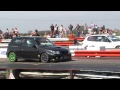 my starlet glanza v turbo vs 1.6 civic turbo. glanza wins. york dragway