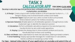 Codsoft Summer Internship Android app development Task 2 done✅ Calculator App 📱