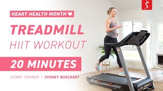 Heart Health Month Series: Treadmill HIIT - Sprint Run | 20 Minutes