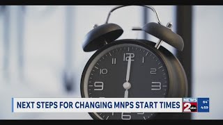 What are the next steps for changing start times in Metro Nashville Public Schools?