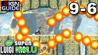 New Super Luigi U 3 Star Coin Walkthrough - Superstar Road 6: Fire Bar Sprint