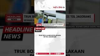 Truk Box Alami Kecelakaan Di Tol Jagorawi