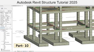 10. Autodesk Revit Structure Tutorial 2025 - how to draw continuous footing in Revit structure