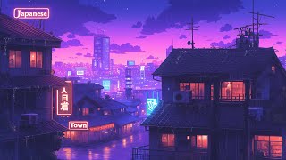 Retro Lofi Hip Hop Beats 🥷 1980s \u0026 90s Vibes \u0026 Nostalgic Japanese Town Ambience 🌆 Lofi Rain Playlist