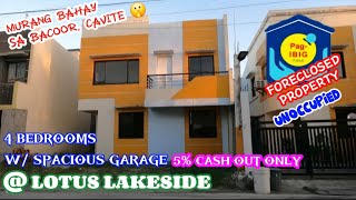 99 SQM 4BEDROOMS & SPACIOUS GARAGE - SINGLE ATTACHED @ LOTUS LAKESIDE | PAG-IBIG FORECLOSED PROPERTY