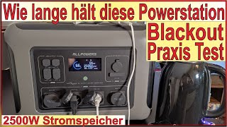 Powerstation Überspannung \u0026 Blackout Praxis Test - Wie lange hält ein Stromspeicher bei Stromausfall