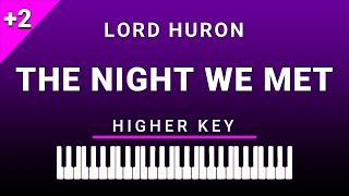 The Night We Met (Higher Key Piano Karaoke) Lord Huron