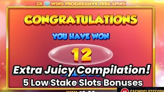 Extra Juicy, 5 Big Win low stake slot bonuses